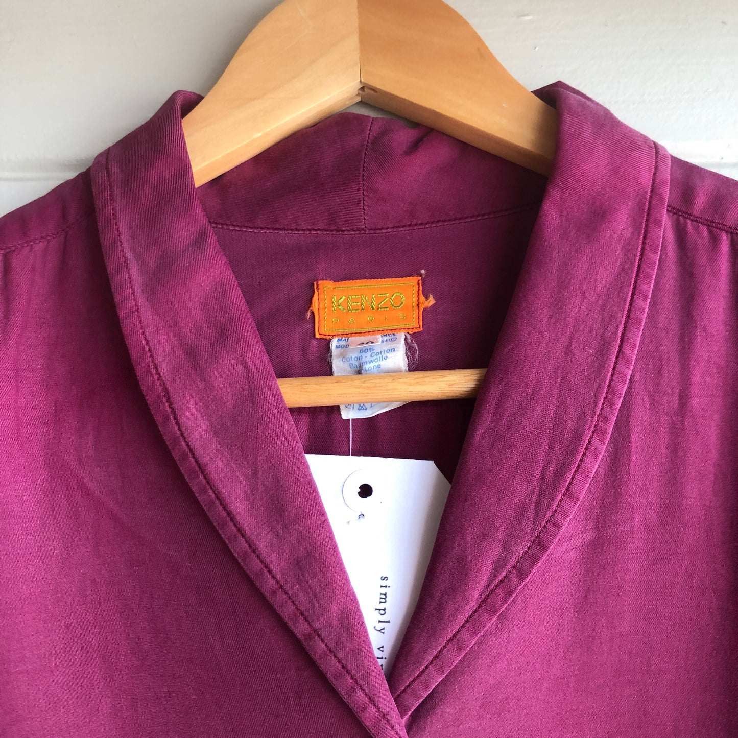 1980s Maroon Kenzo Blouse