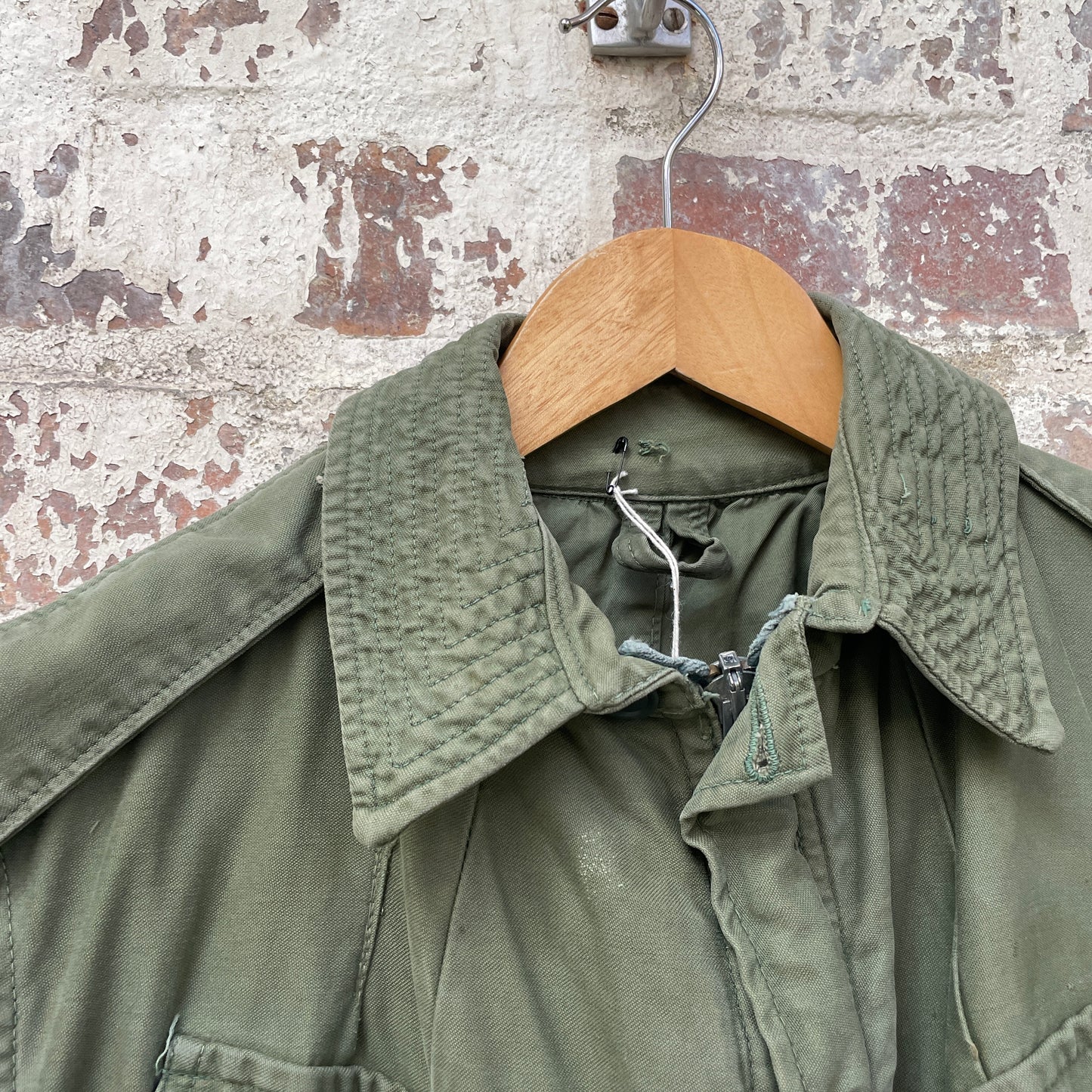 Vintage 1960s Green British Military Combat Smock Jacket Coat