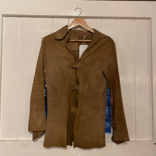 1970s Unusual Beige Suede Jacket