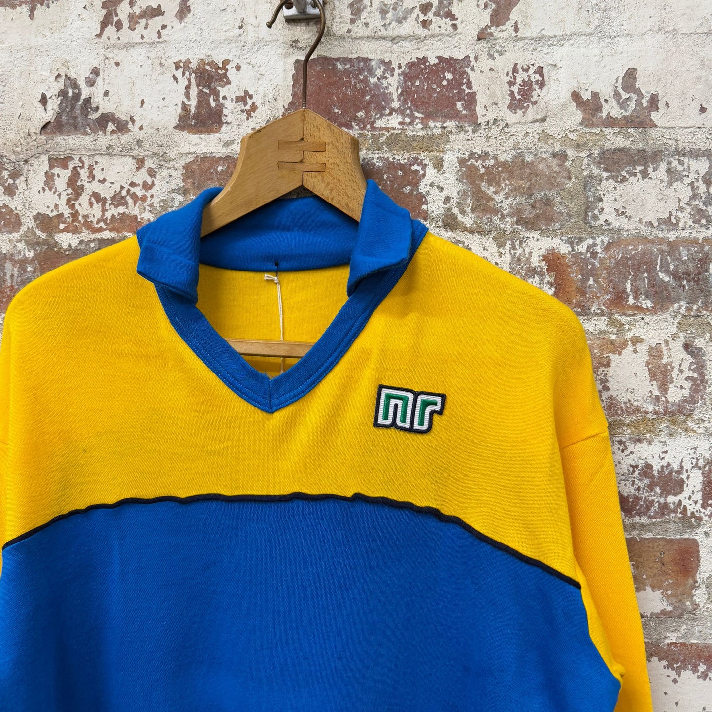 1970s Yellow and Blue NR Sports Shirt