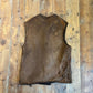 1940s 1950s WW2 British Military Leather Jerkin Gilet Jacket