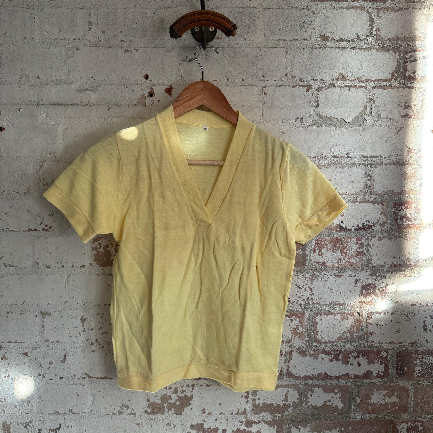 1950s Yellow Wool Knitted Blouse T-Shirt