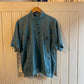 1970s Turquoise Tactical Zip Polo Shirt