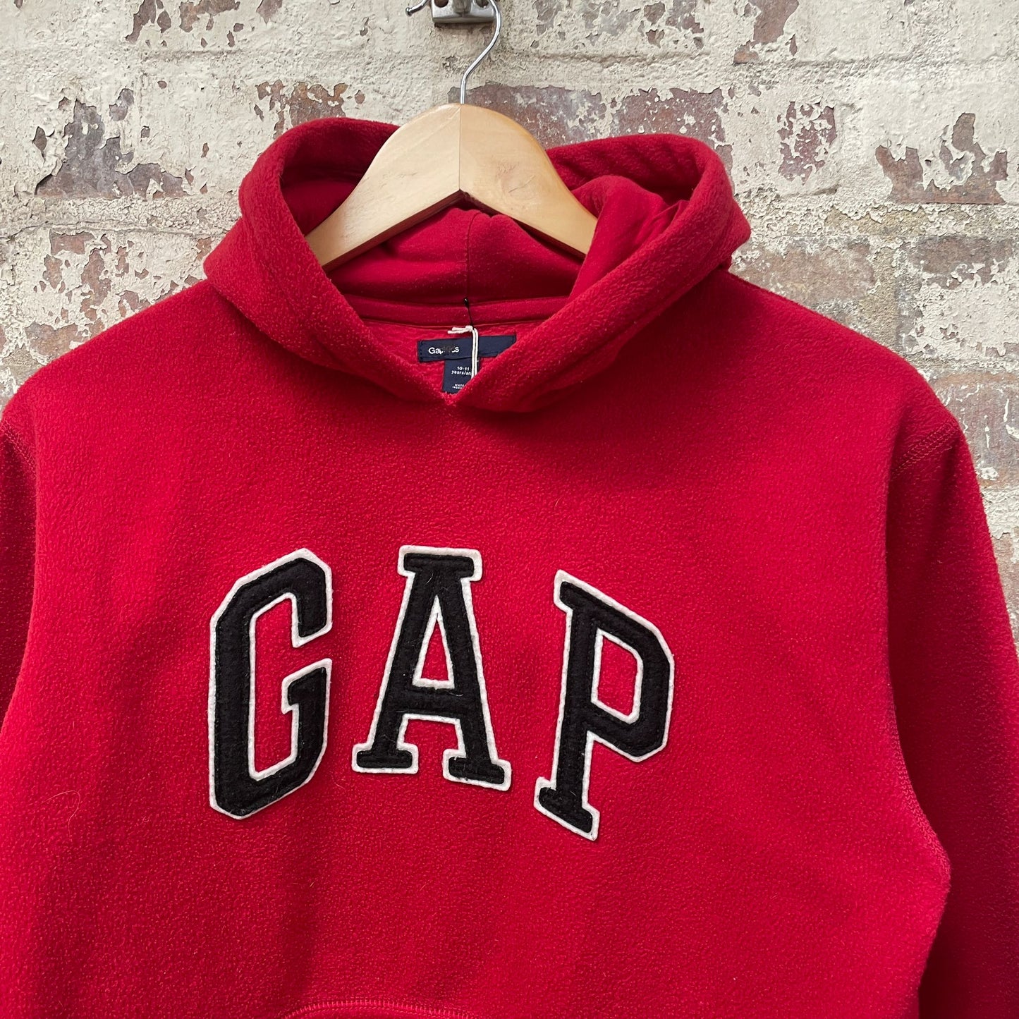 Vintage Red Gap Fleece Hoodie Jumper