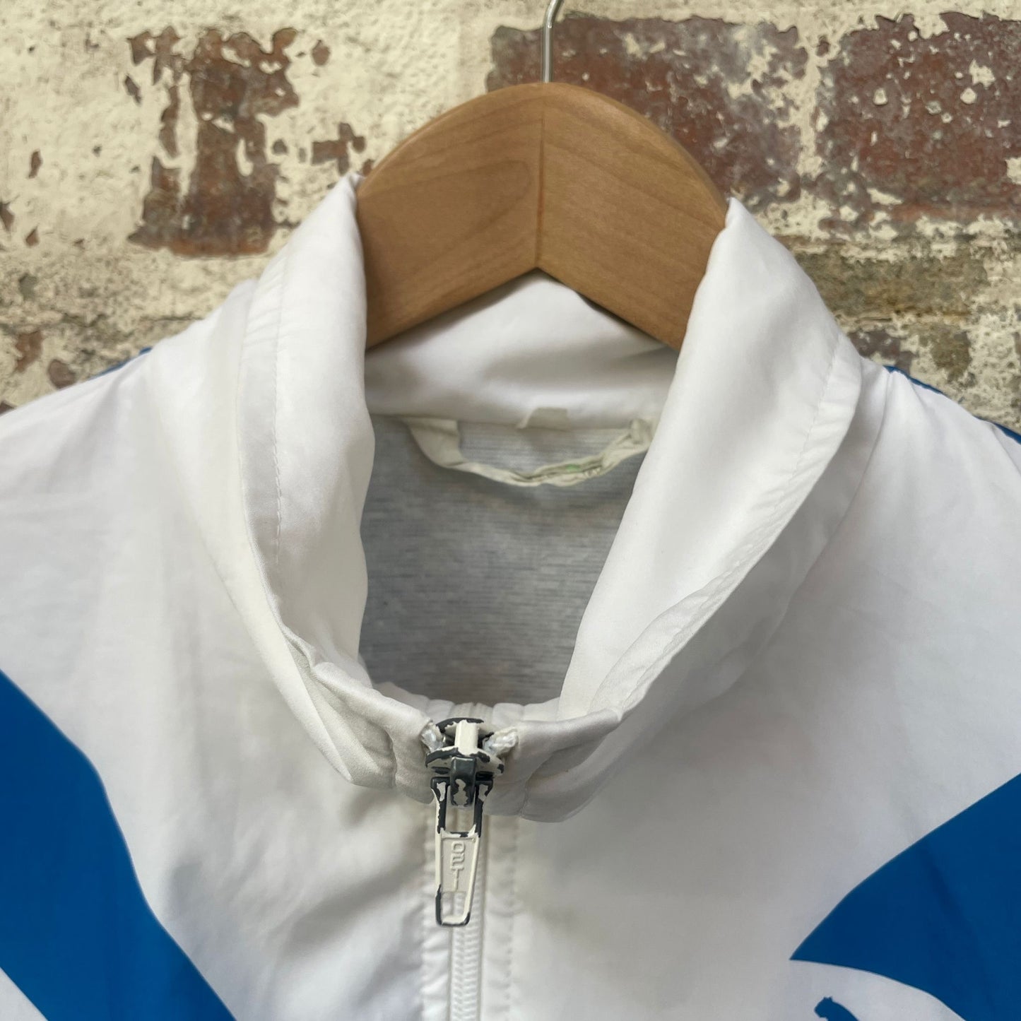 vintage 1980s White and Blue Puma Track Top zip up jacket
