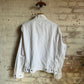 1980s White Zip Cotton Carrera Design Jacket