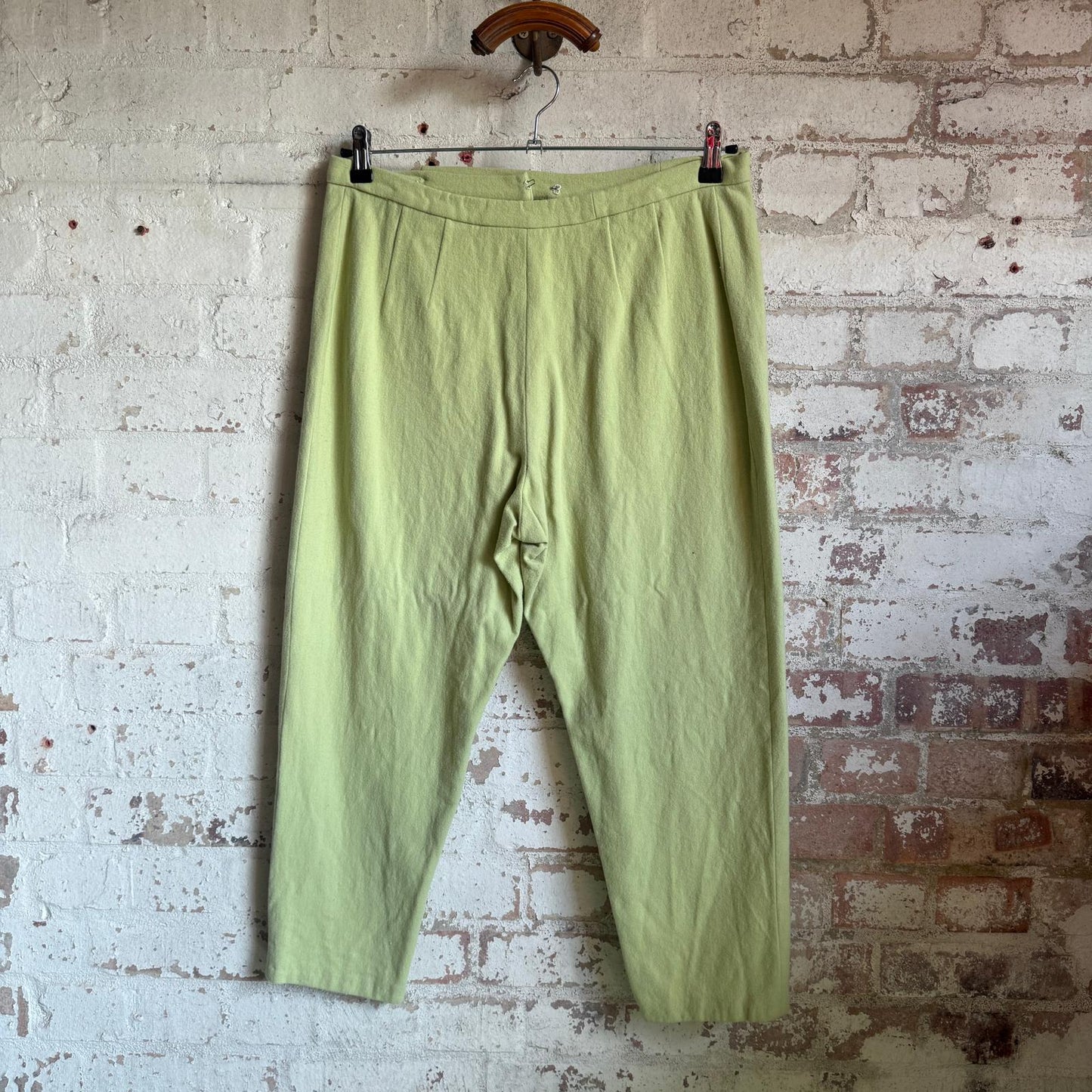 1960s Lime Green Wool Pedal Pushers Trousers