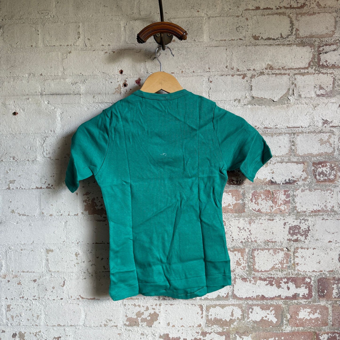 1970s Turquoise Cotton Blank T-Shirt