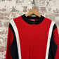 1970s Red Knitted Cycling Zip Track Top
