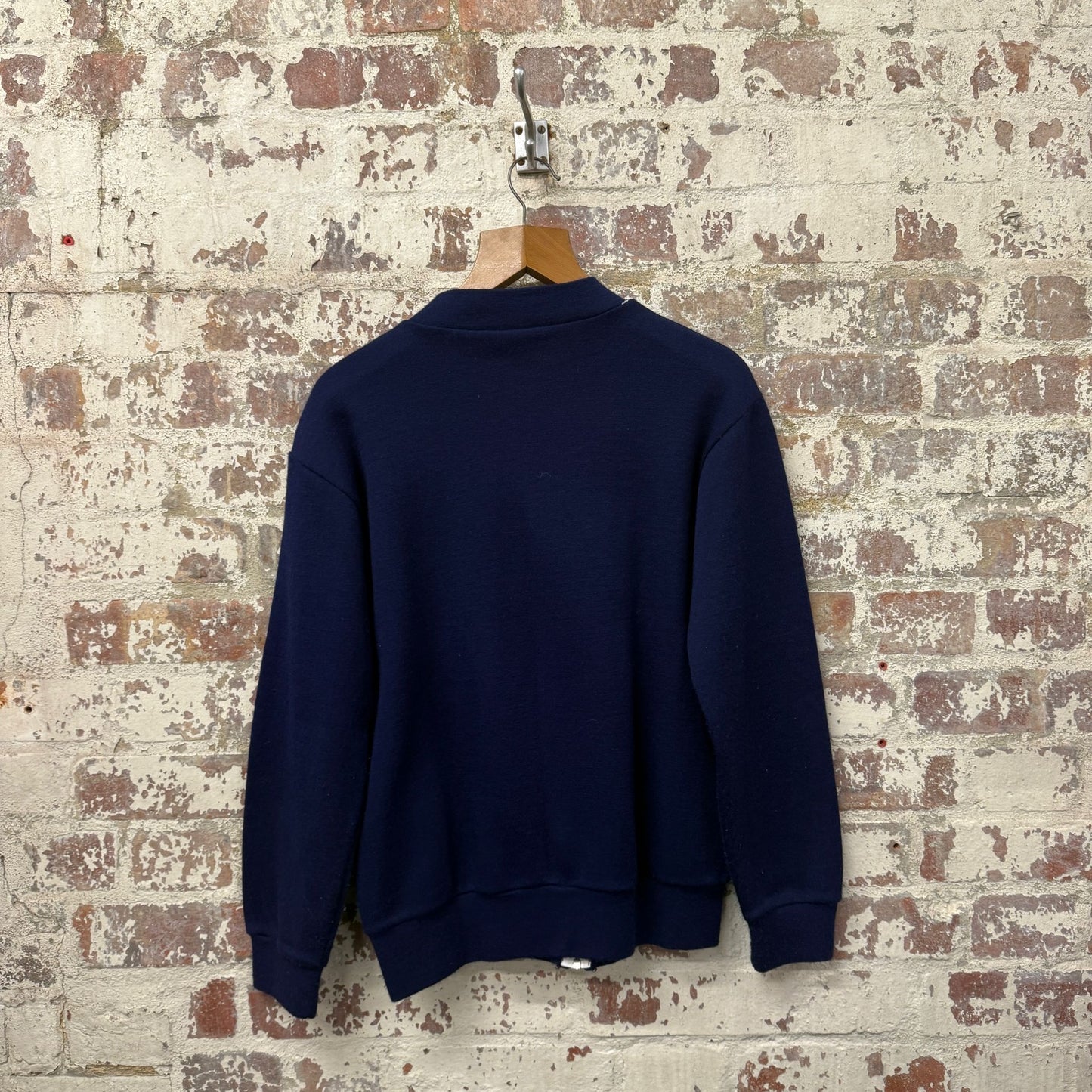 1970s Navy Metal Zip Track Top