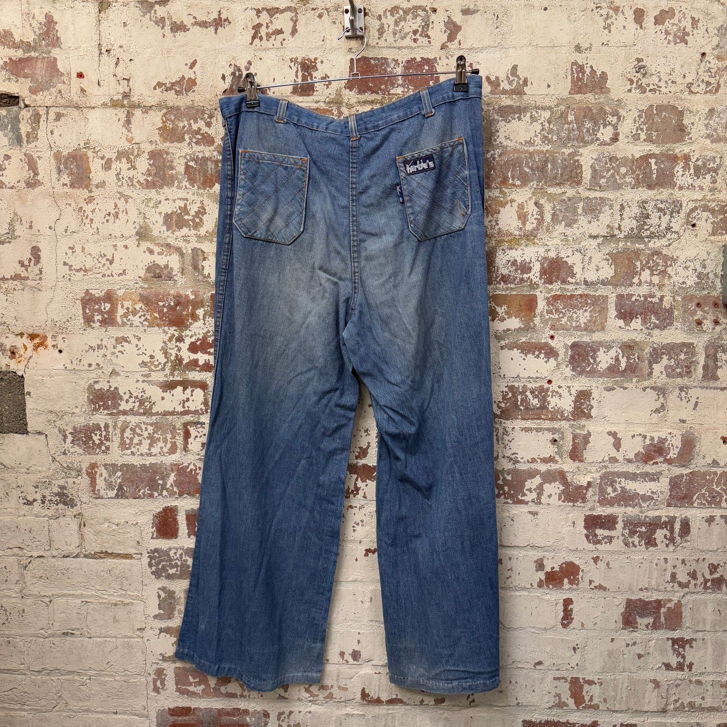 1970s Blue Flared Denim Jeans