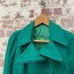1970s Green Biker Style Cropped Jacket