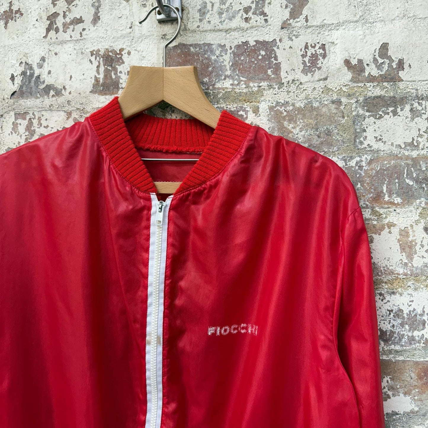 1980s Red Zip Up FIOCCHI Cagoule Jacket