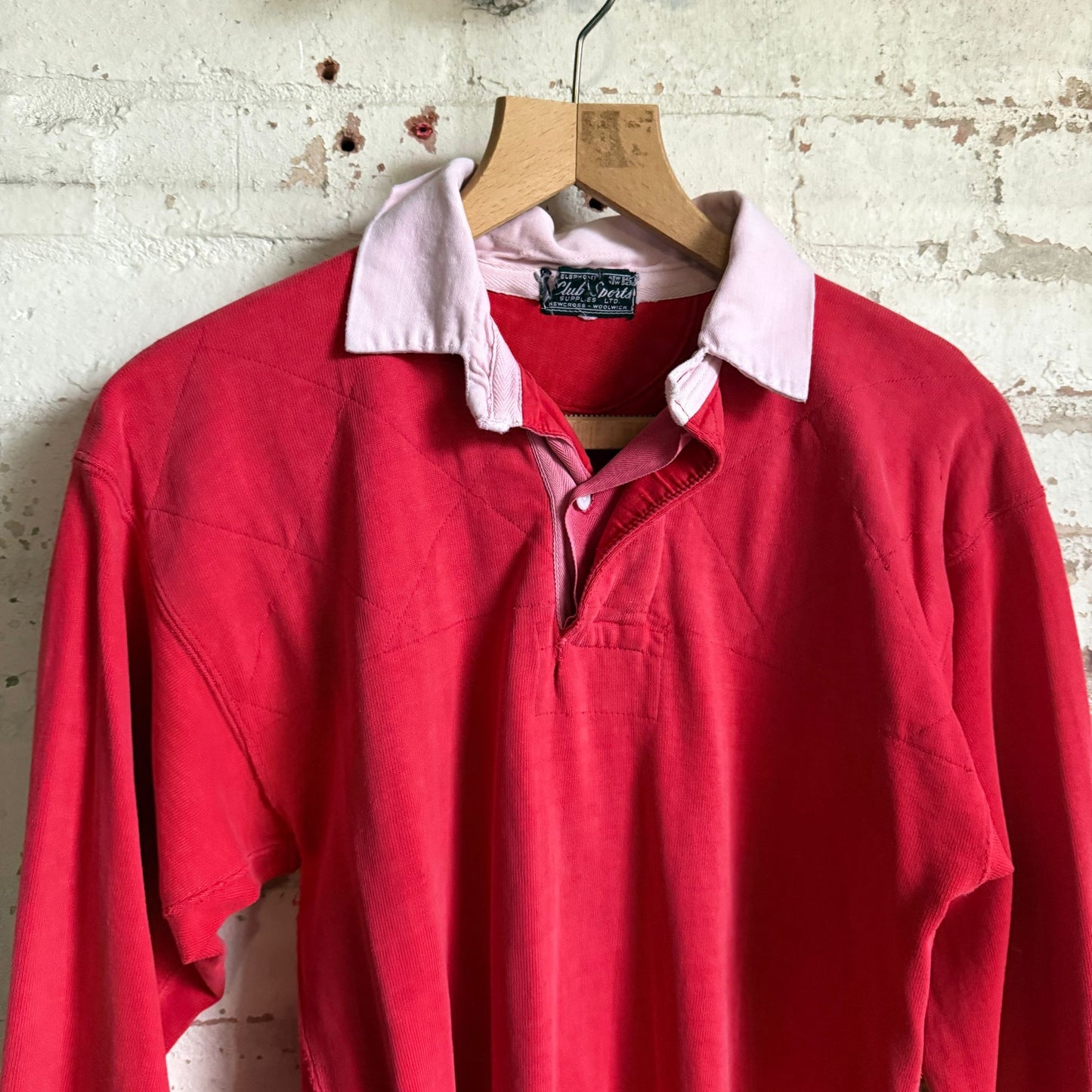 1960s British Red Rugby Shirt