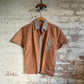 1970s Beige Collared Dead Stock Leisure shirt