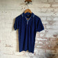 1960s Navy British Timex Patterned Polo Shirt