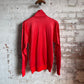 1980s Italian Red and White Zip Up Track Top