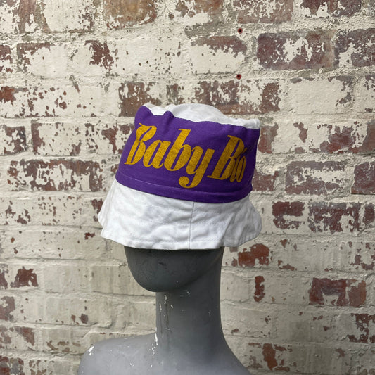 Vintage 1970s 1980s White Baby Bio Oil Bucket Hat