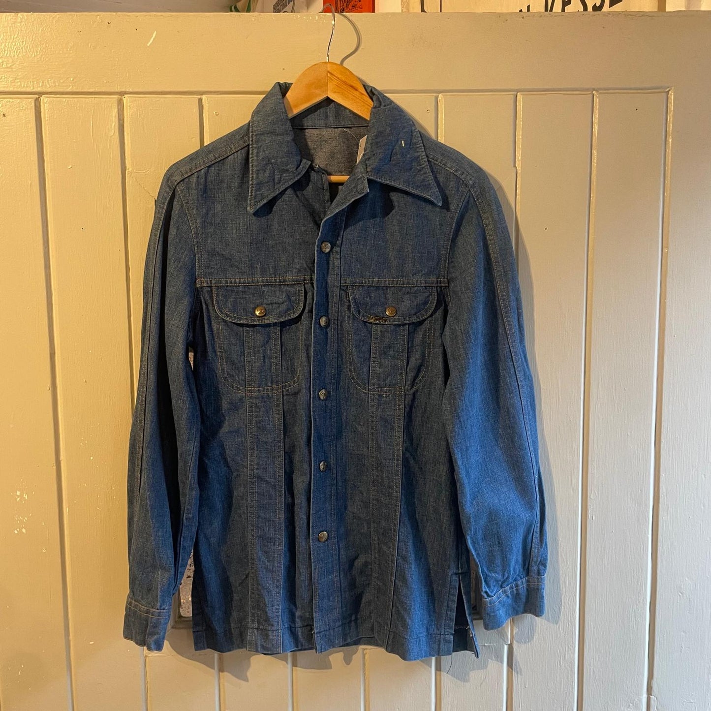 1970s Blue Denim Lee Shirt