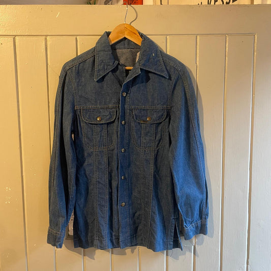 1970s Blue Denim Lee Shirt