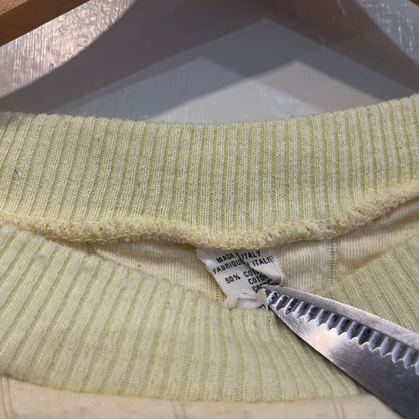 1970s Yellow Padded Graphic Sweatshirt Jumper