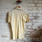 1970s Pale Yellow Unusual British Polo Shirt Top
