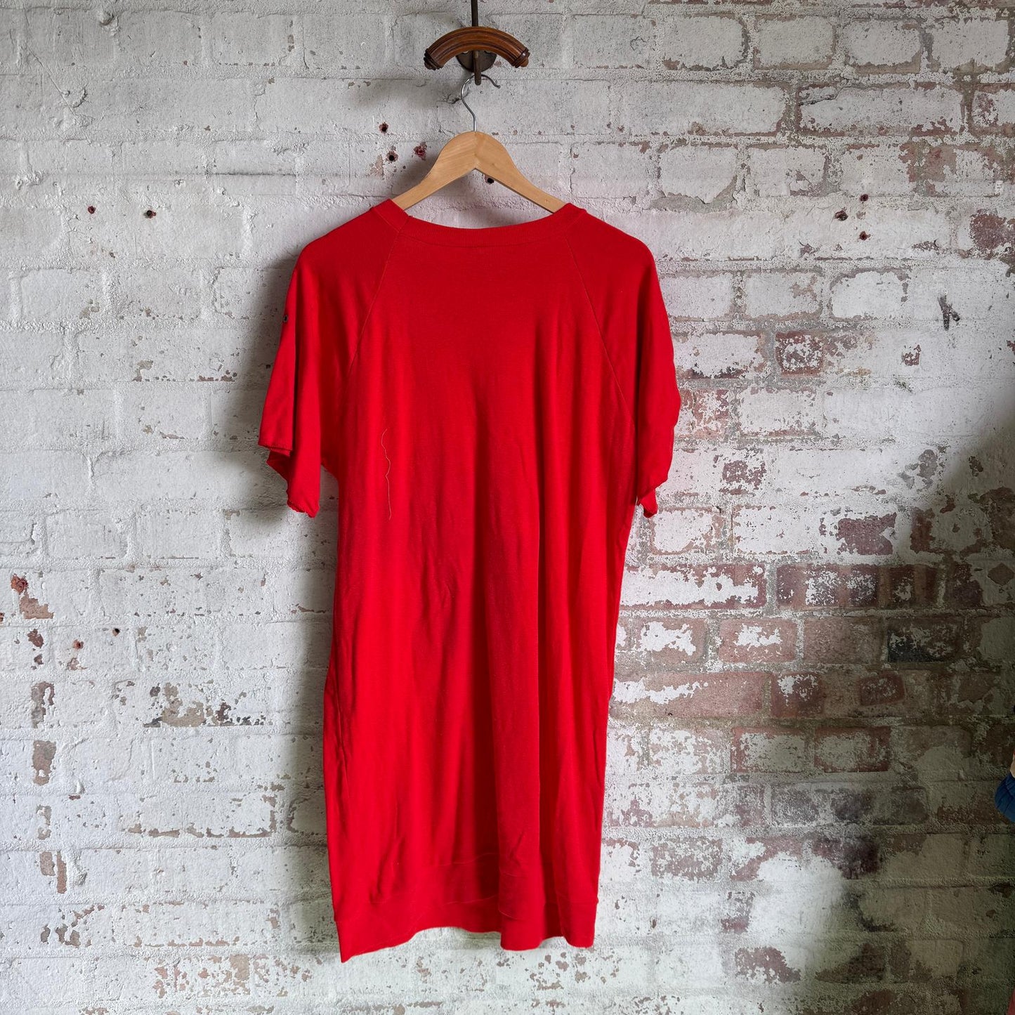 1980s Red Graphic Mickey Mouse Dress Top