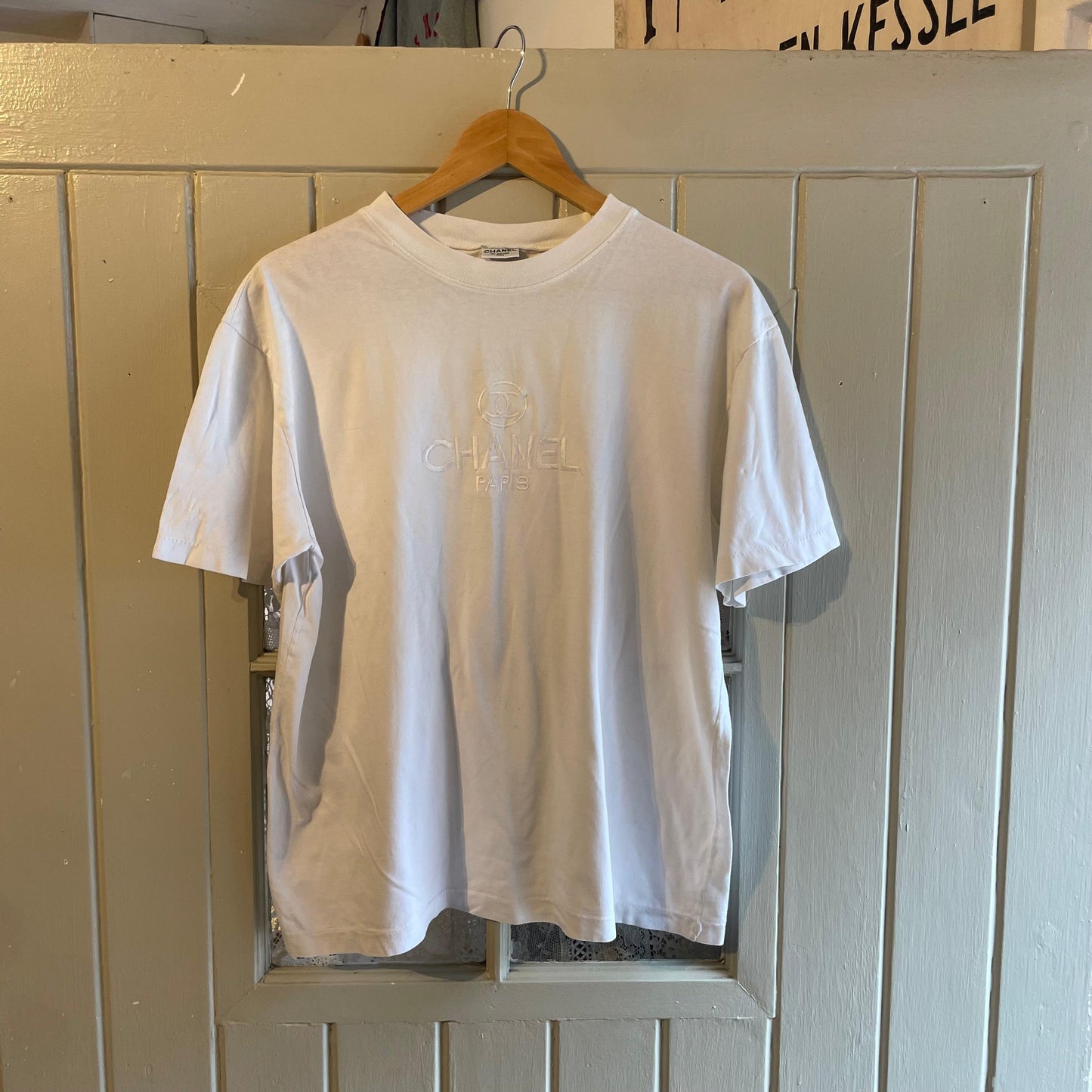 1990s White Chanel Paris T-Shirt