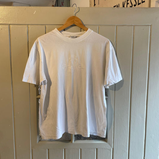 1990s White Chanel Paris T-Shirt