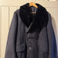 1940s 1942 British Military Wool Fur Naval Coat