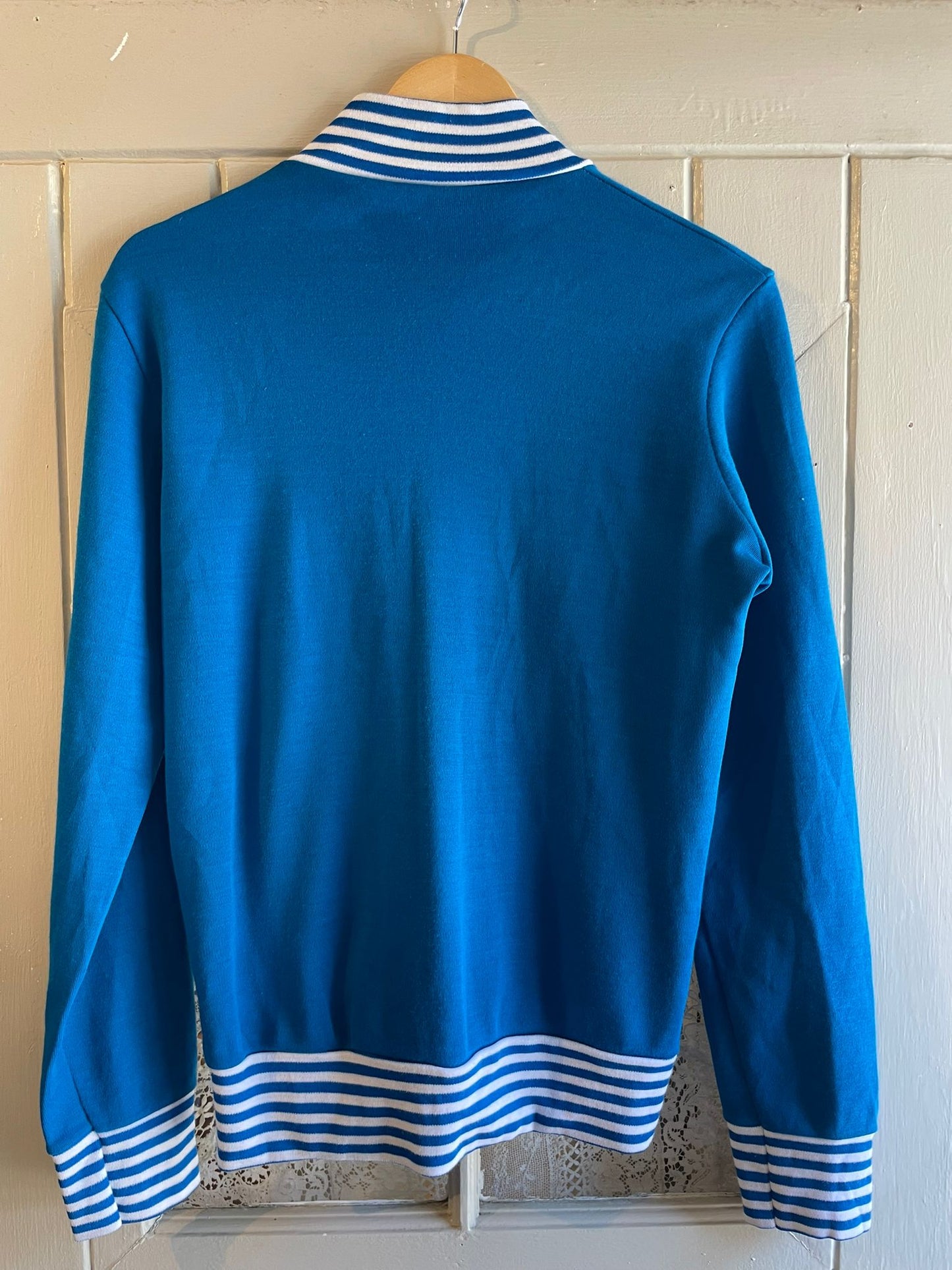 1970s Blue Bomber Zip Up Track Top