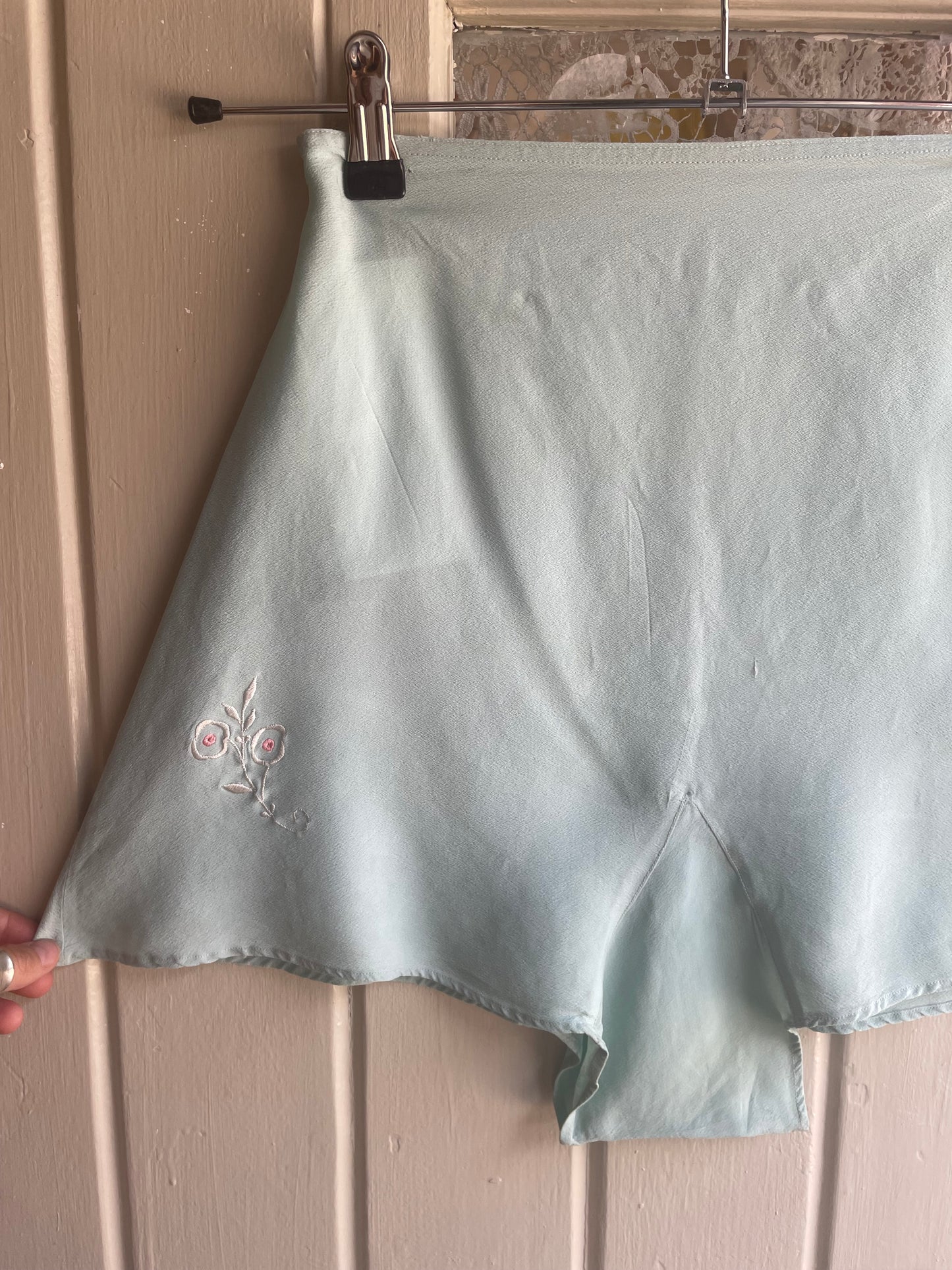 1930s Baby Blue Chiffon Silk Shorts