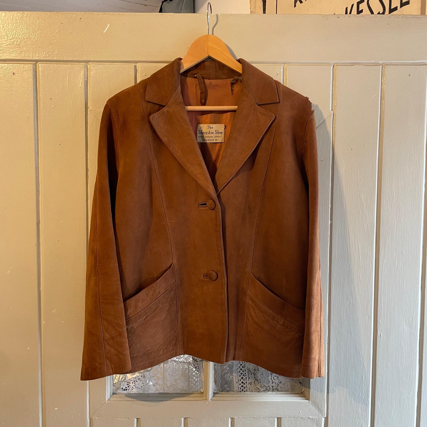1960s Brown Suede Blazer Jacket Coat