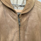 1970s Beige Suede Leather Bomber Jacket