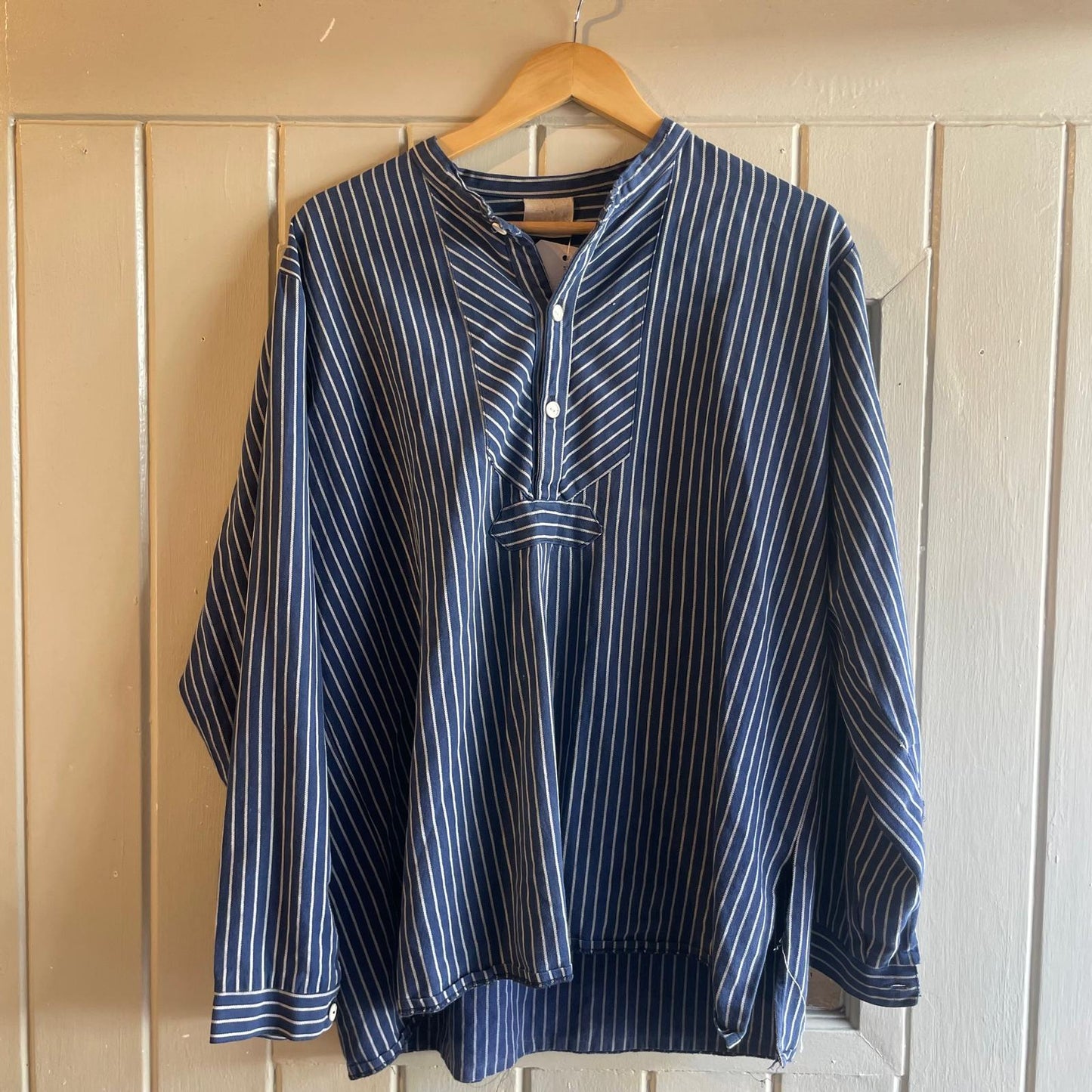 1980s Striped Eastern European Smock Shirt