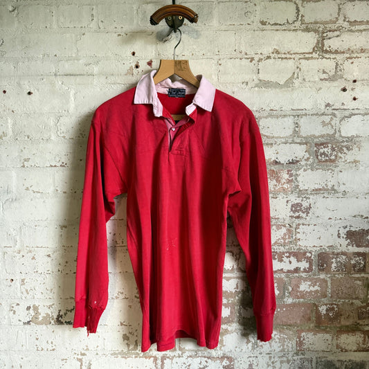1960s British Red Rugby Shirt