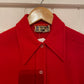 1970s Red Pringle Wool Dagger Collar Shirt