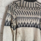 1980s Beige Wool Patterned Knitted Jumper