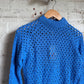1970s Blue Mesh Knitted Jumper