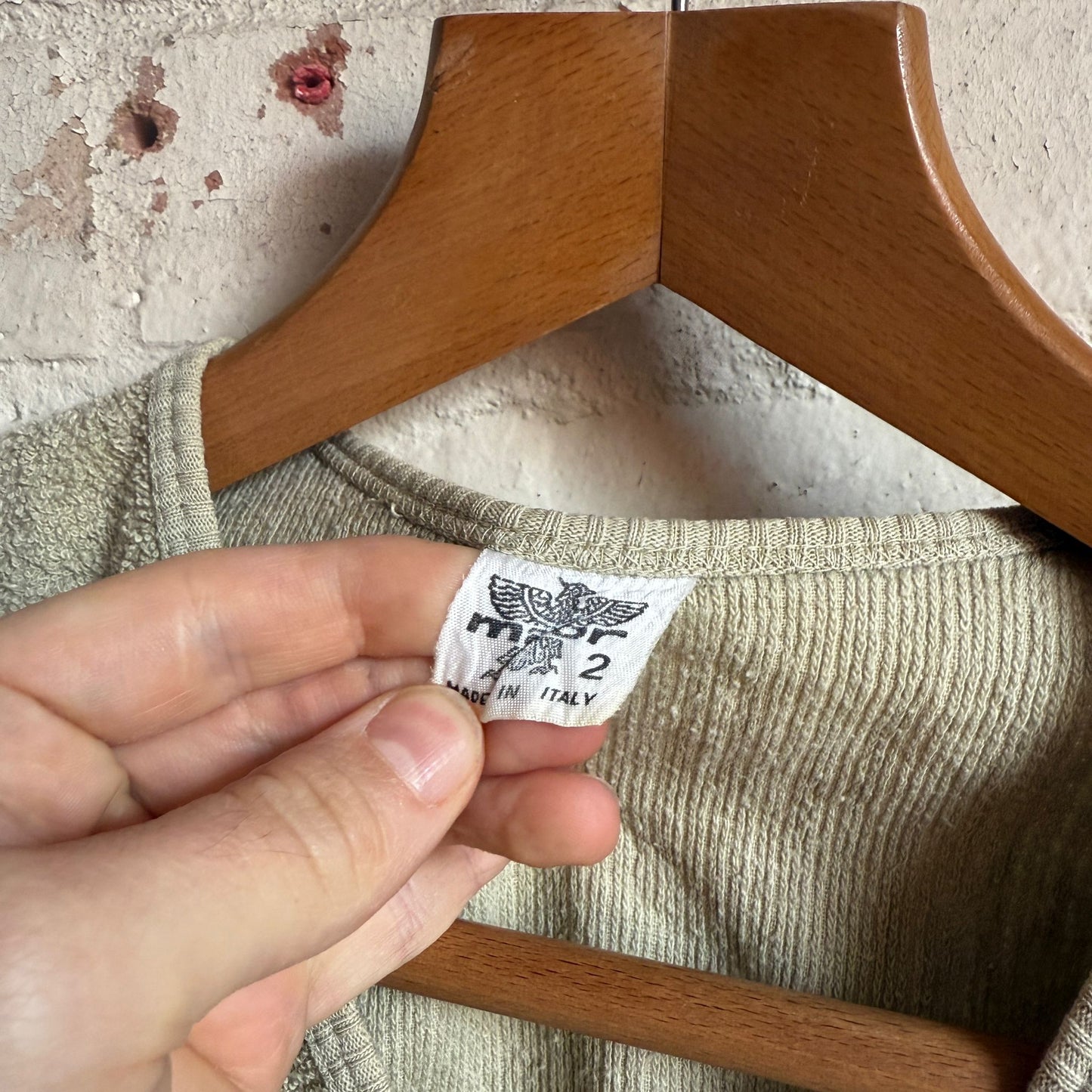 1970s Grey Towelling Pocket Jumper