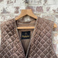 1940s British Satin Quilt Gilet Jacket
