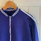 1960s Navy Blue Metal Zip-up Track Top Jumper