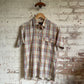 1970s Beige Checked Pocket Shirt