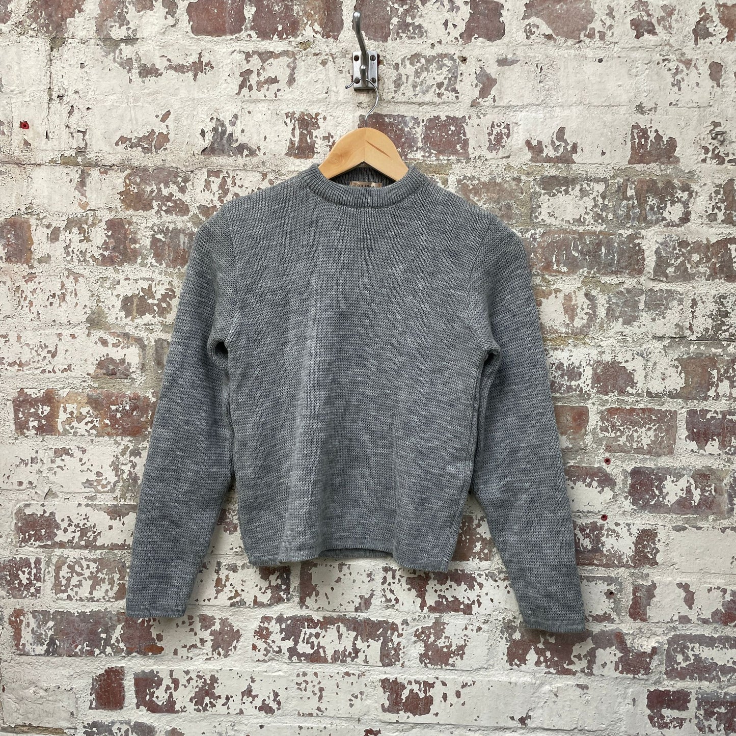 Vintage 1960s Grey Knitted Wool Jumper