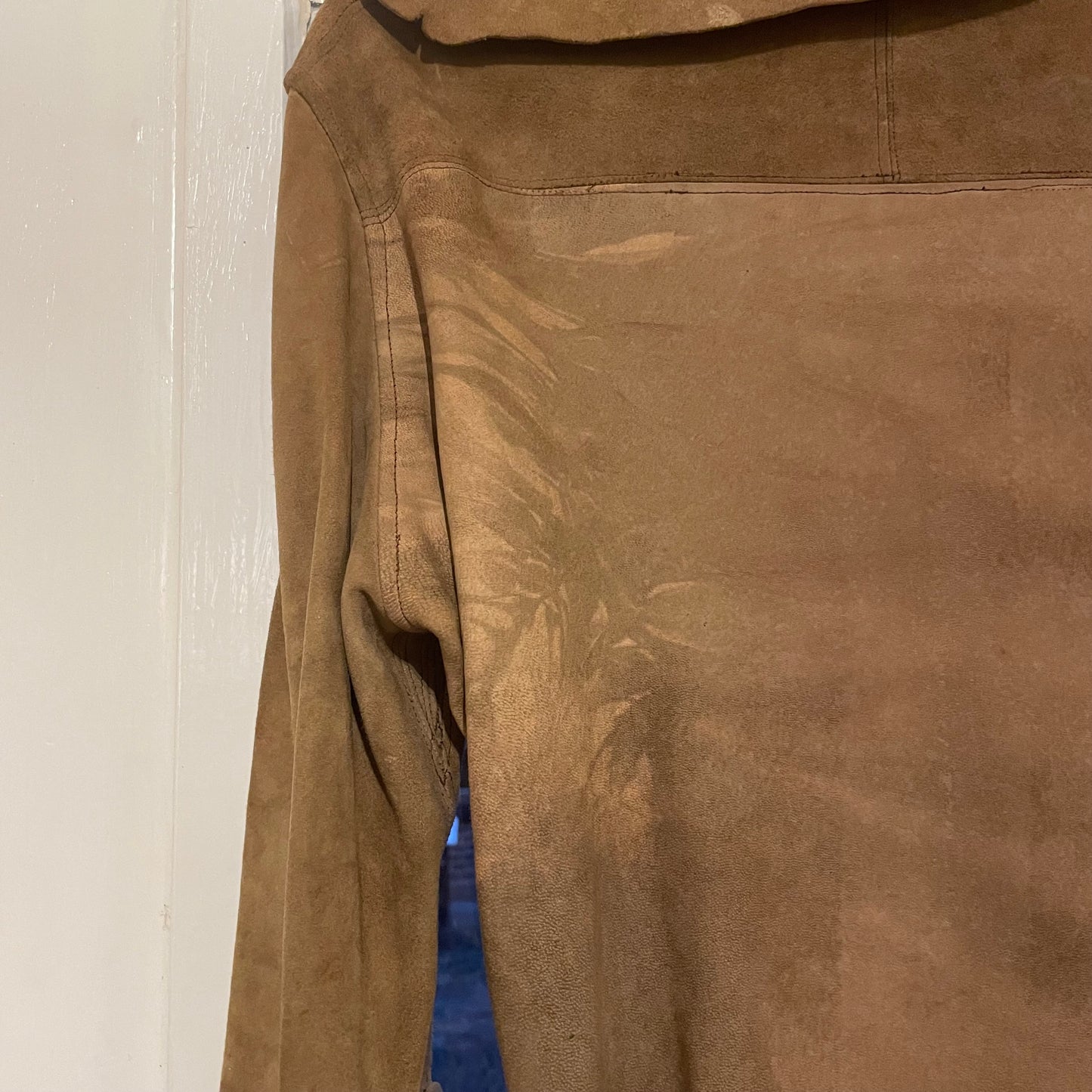 1970s Unusual Beige Suede Jacket