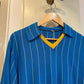 1970s Blue Striped Football Template Top