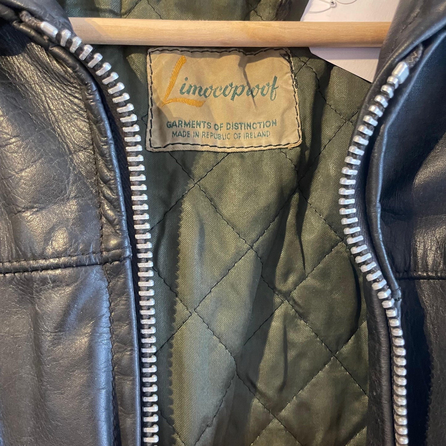 1960s Black Irish Leather Zip Jacket