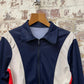 1980s Navy Zip Up Track Top