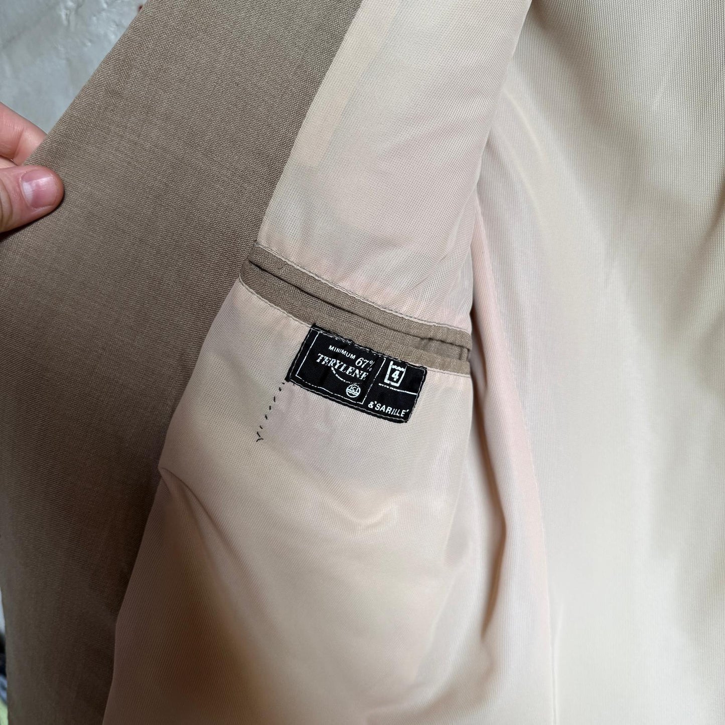 1960s Beige British Summer Blazer Jacket