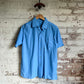 1970s Blue Polyester British Shirt